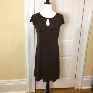 Key hole chocolate brown Ann Taylor dress Large